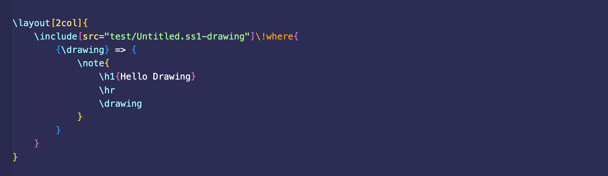 Freeform drawing import example