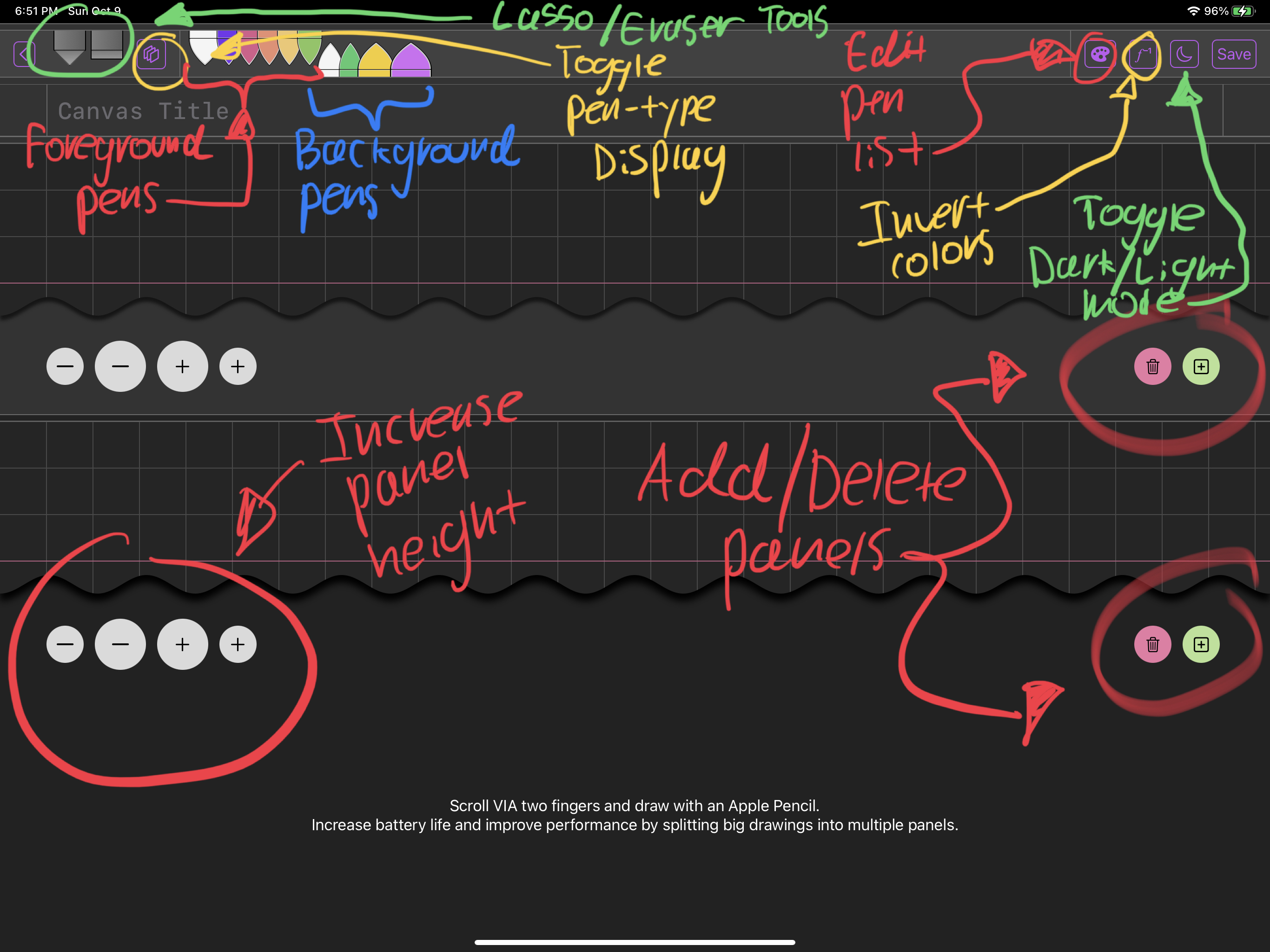IOS freeform/drawing UI Overview